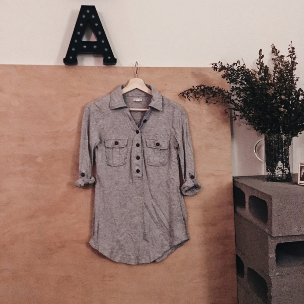 Grey Roll-up Long Sleeve