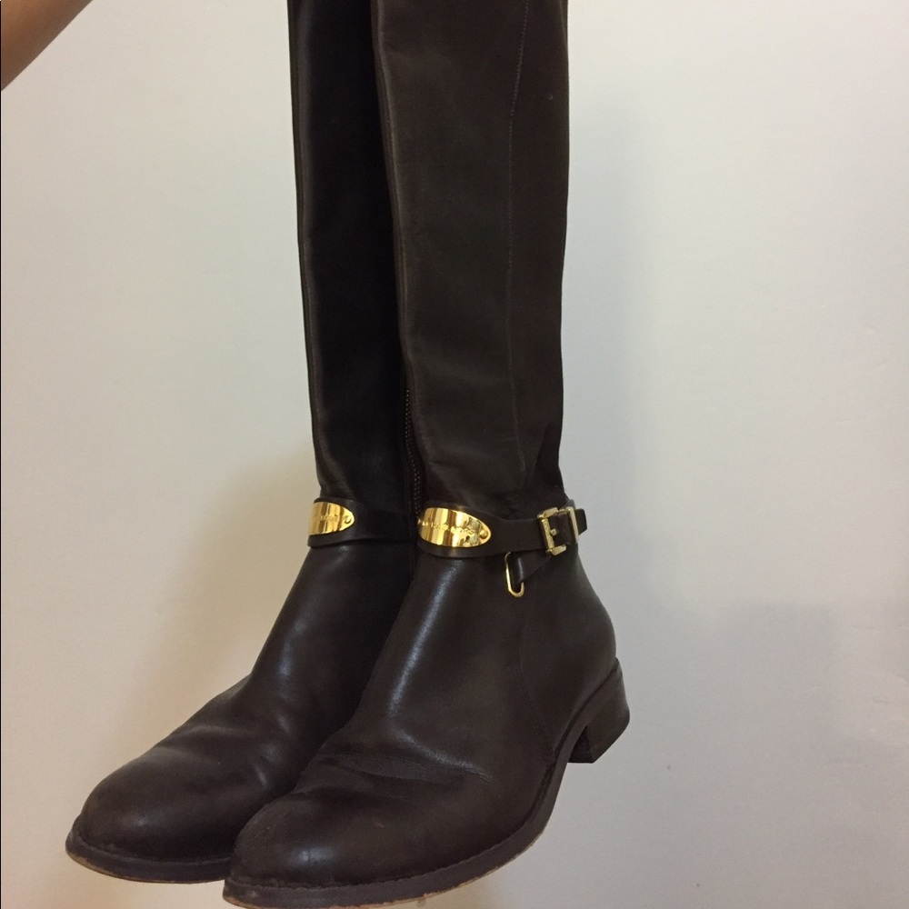 Micheal Kors Arley Leather Riding Boots