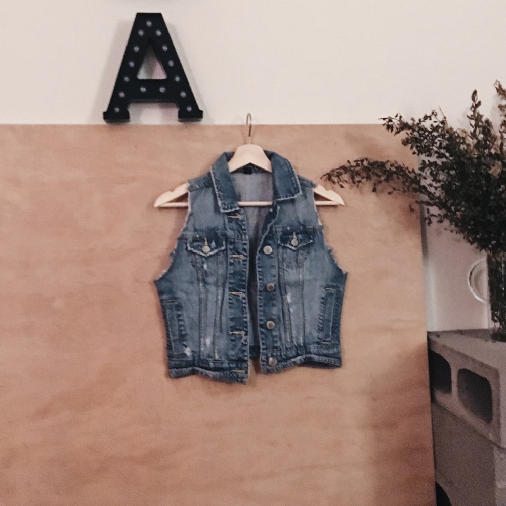 Denim Cut-off Vest