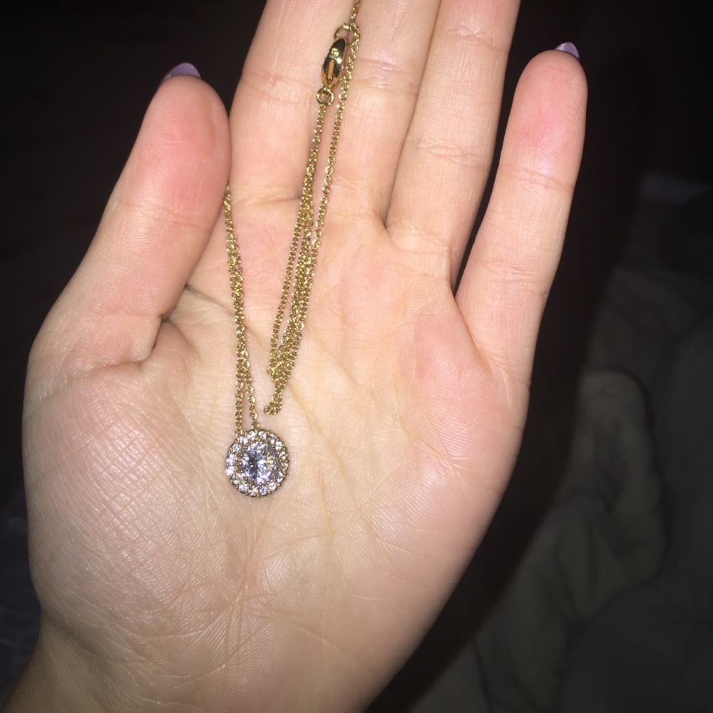 ✨FLASH SALE✨ZALES GOLD&WHITE SAPPHIRE NECKLACE NEW
