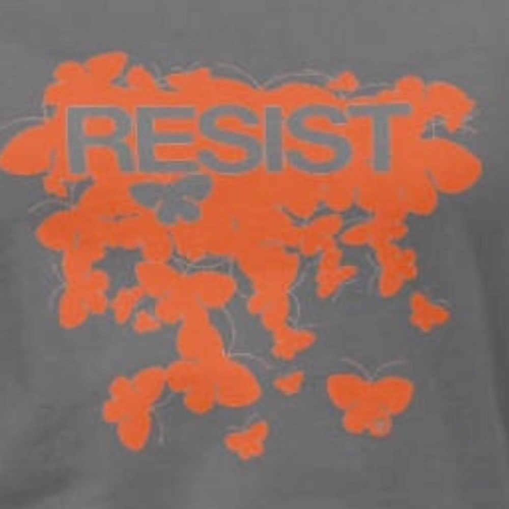 RESIST! Orange Butterflies Unisex T-shirt