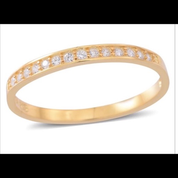 14 K Yellow Gold Over Sterling Halo Set - Picture 6 of 8