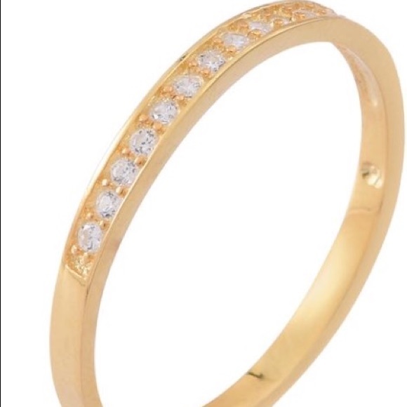 14 K Yellow Gold Over Sterling Halo Set - Picture 7 of 8