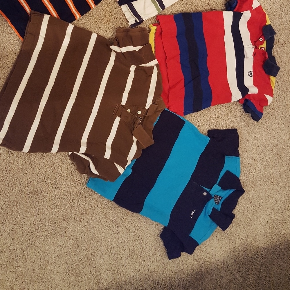 Lot of 5 Boys Polo shirts  size Medium