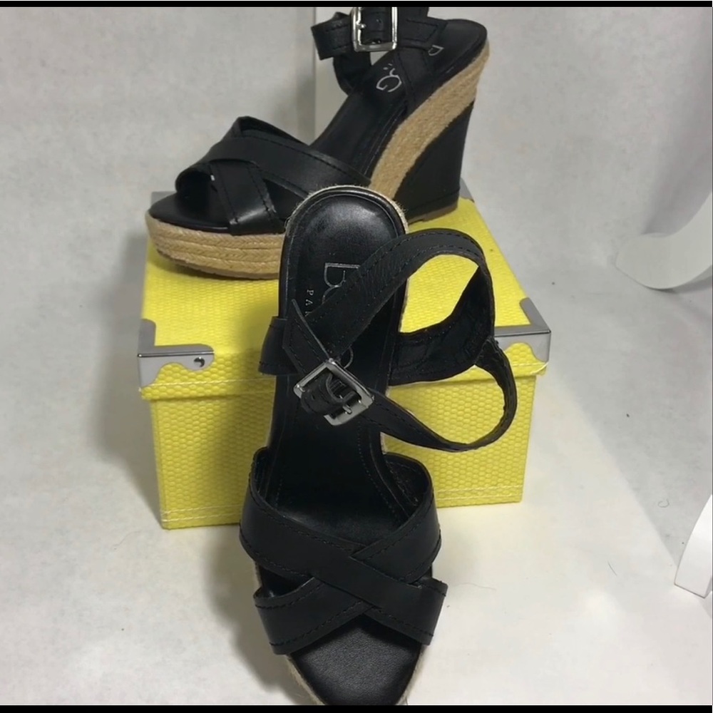BCGeneration espadrilles wedge black pumps 8.5