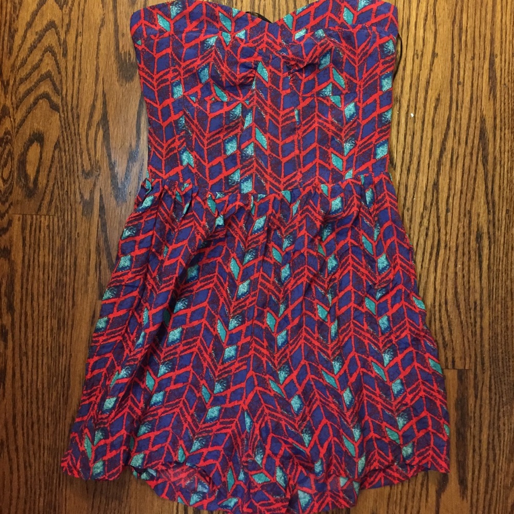 Rieley Printed strapless romper