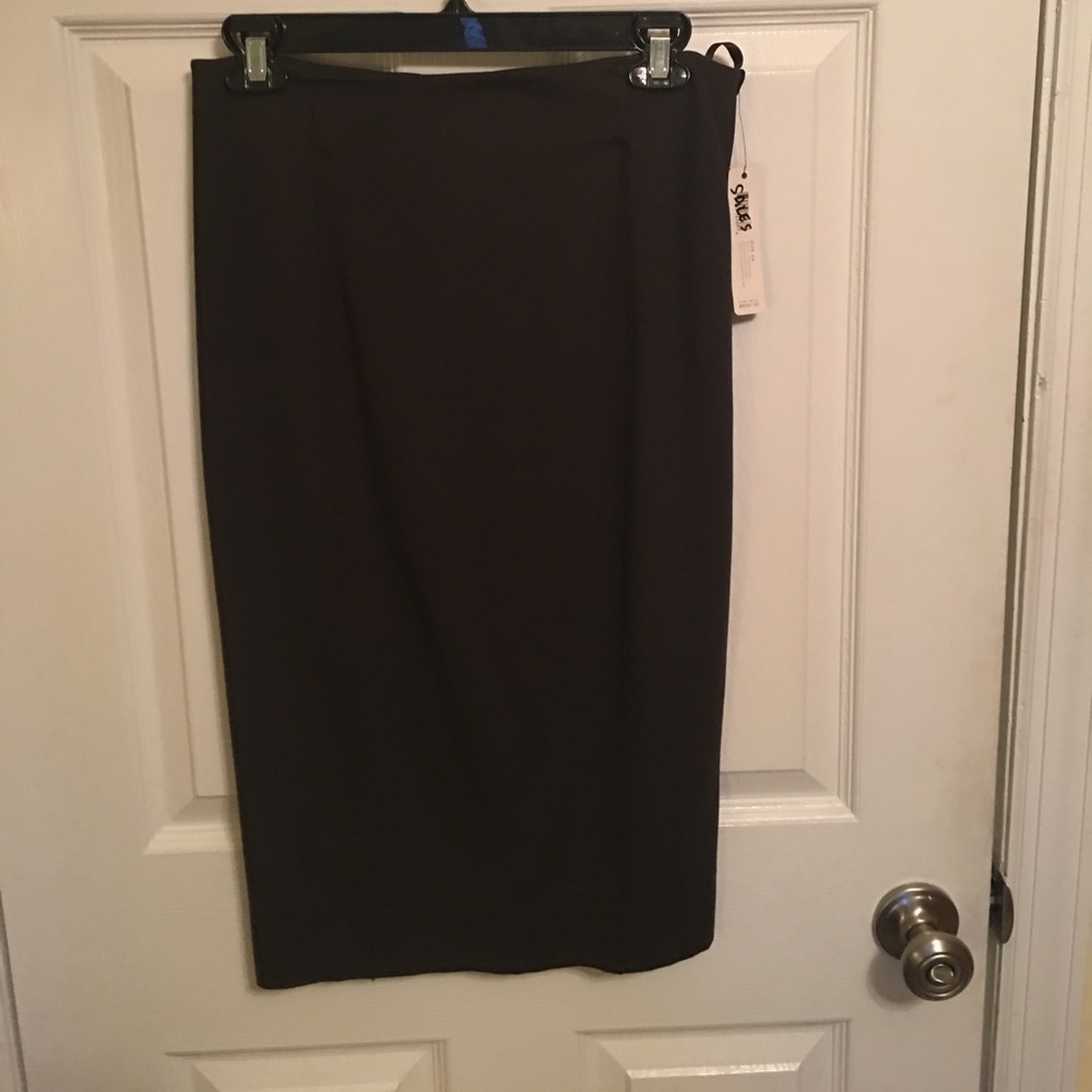 Donna Karan Collection brown pencil skirt