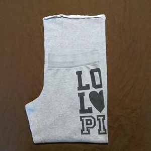 PINK gray and black sweats size large