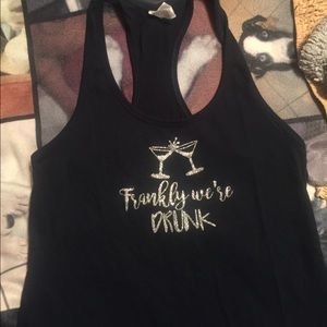 'Frankly we're DRUNK' racerback tank!