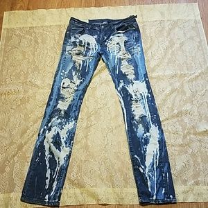 Distressed jeans