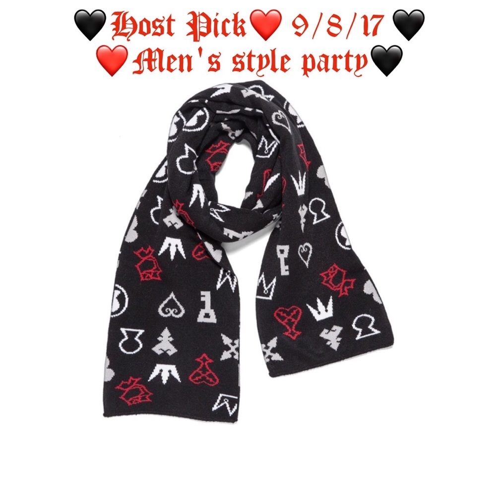 NWT RARE Kingdom Hearts Scarf Loot Crate Exclusive