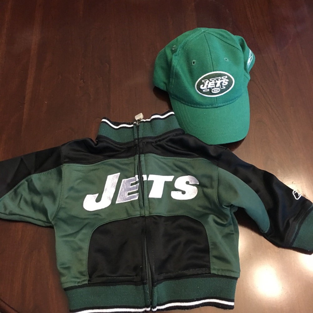 Boys Jets Sweat Jacket & Hat