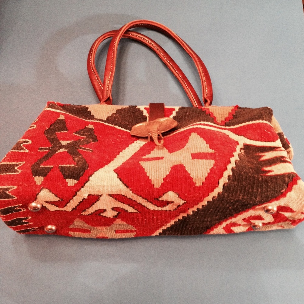 RARE One of a Kind Unique Hand Made Vintage Kilim - Picture 2 of 16
