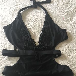 Fringe one piece monokini