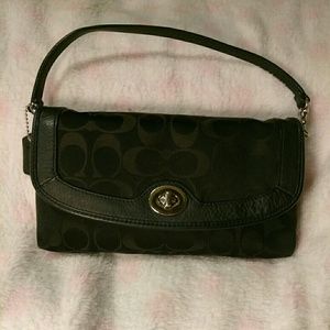 Authentic Coach black monogram purse