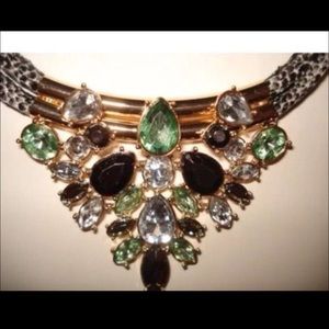 New Crystal & Leather Necklace