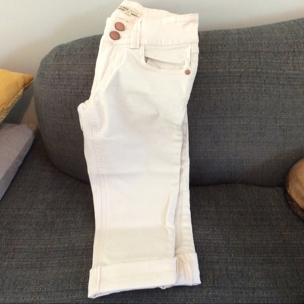 CAbi Jeans Cream Capris Size 0 - Picture 4 of 5