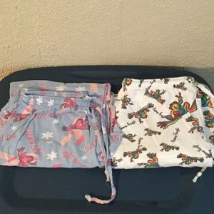 2 pair women's peace frog lounge pants