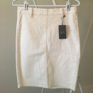 A/X  White Denim Skirt