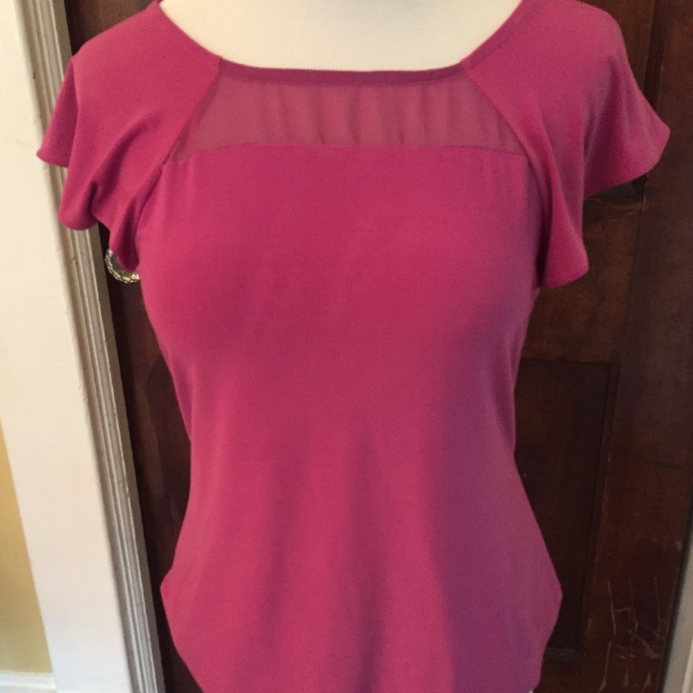 Lilac flutter sleeve top
