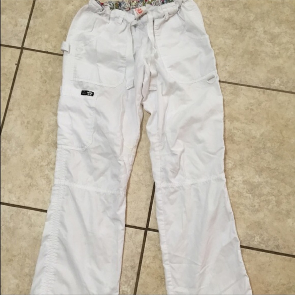 White Koi scrub Pants