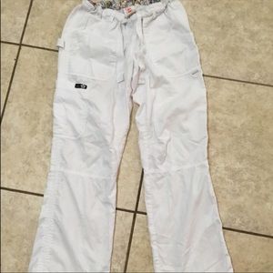 White Koi scrub Pants