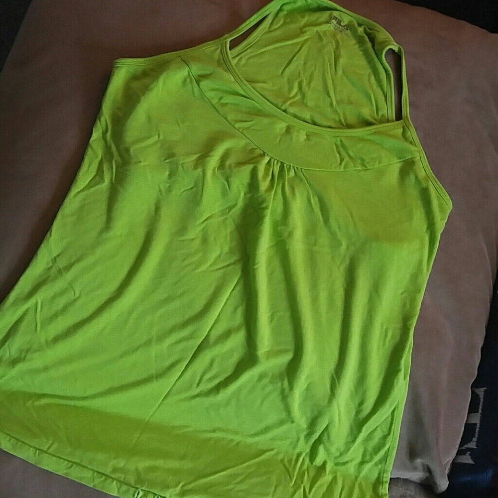 Lime green workout tank top