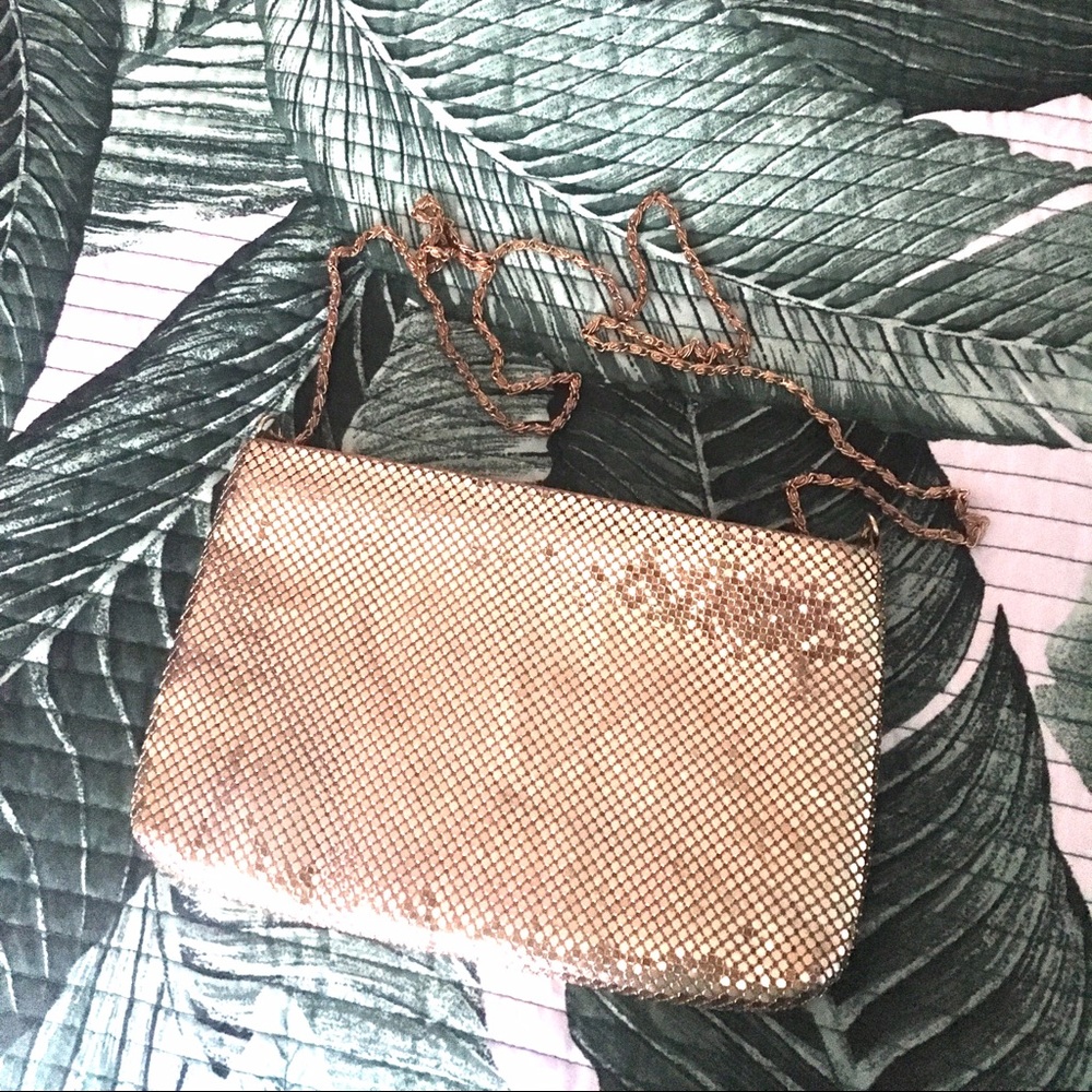 Gold chain mail vintage purse