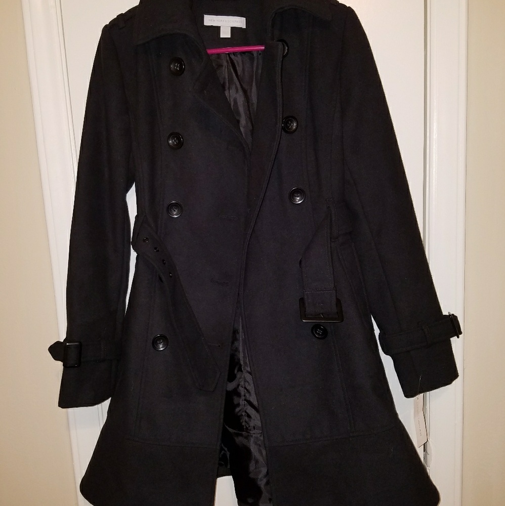 New York & Co black trench jacket