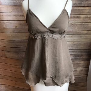 H&M Boho flower tank top size 8