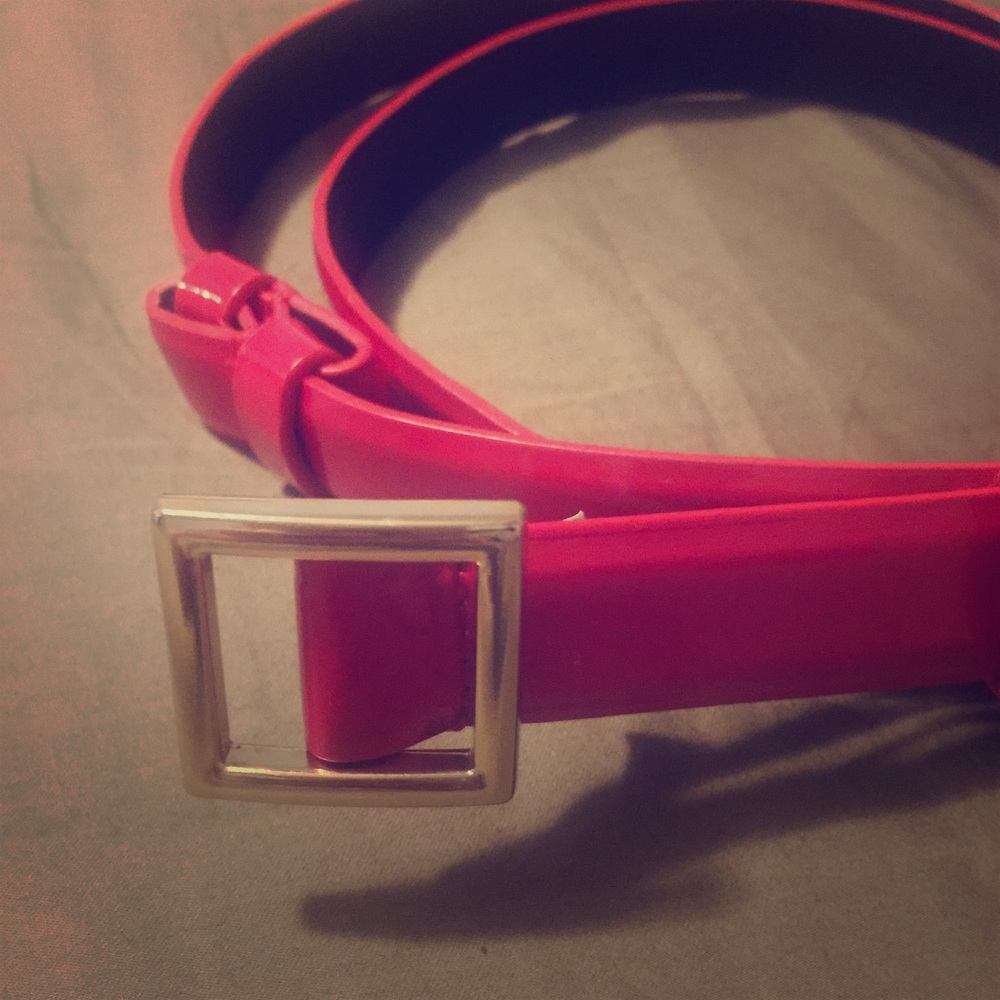 Red The Limited leather belt, size L