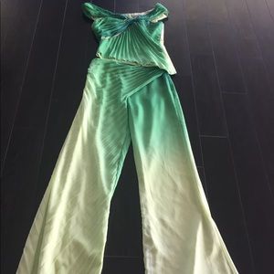 Alberto Maksli green ombré pant suit