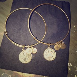 Alex and Ani set of two gold bangles