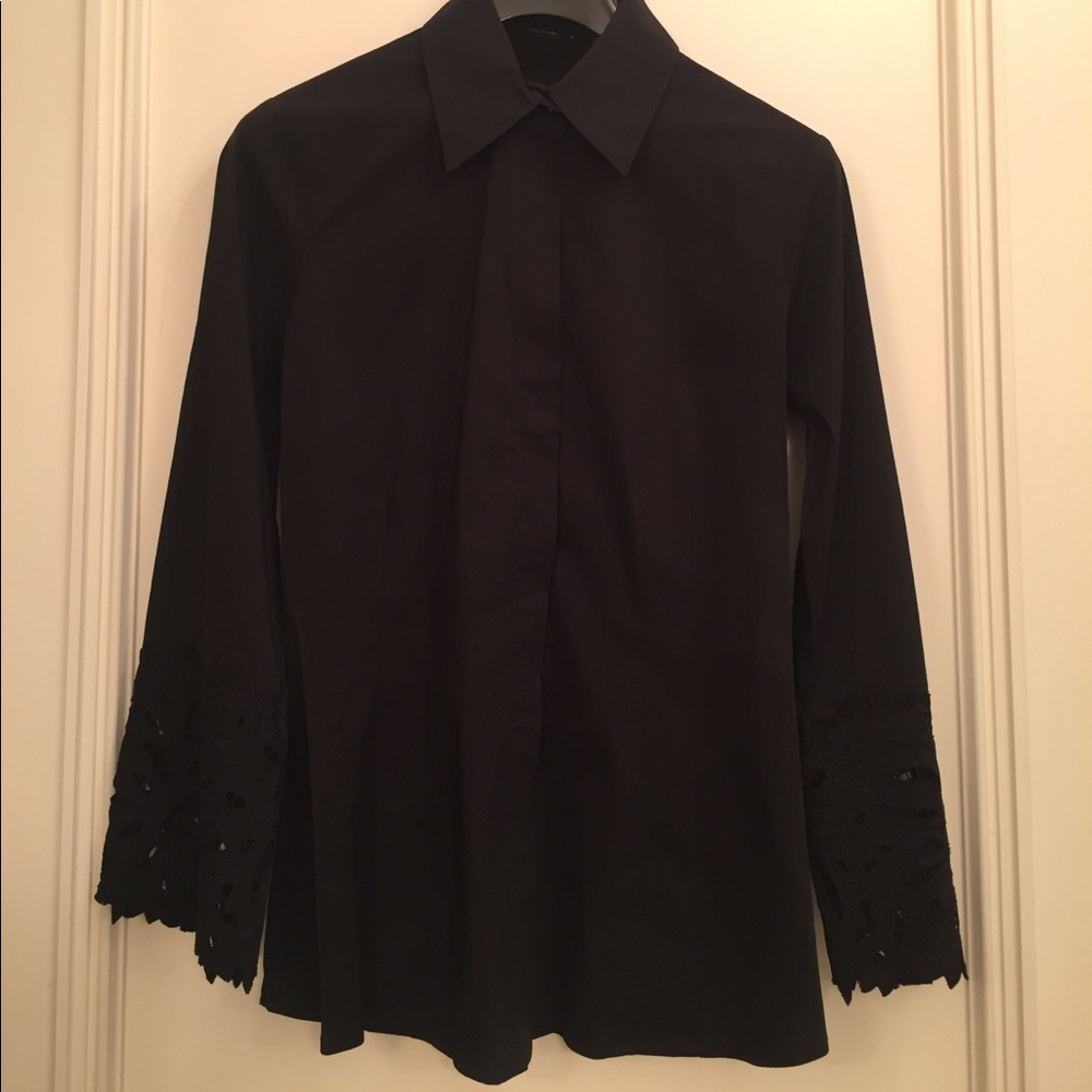 BCBG Max Azria Black Cotton Shirt
