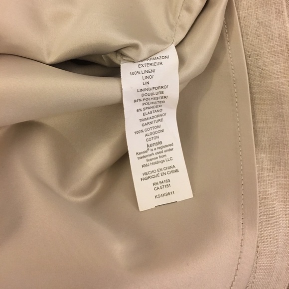 [Kensie] Cap Sleeve Linen Mini Dress - Picture 8 of 8