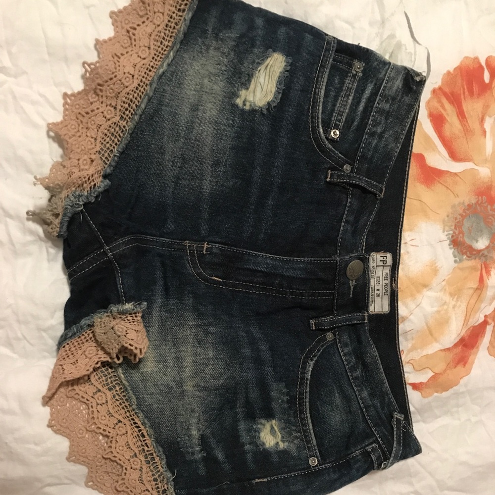 Free people denim shorts size 26