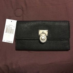 MK black fold wallet