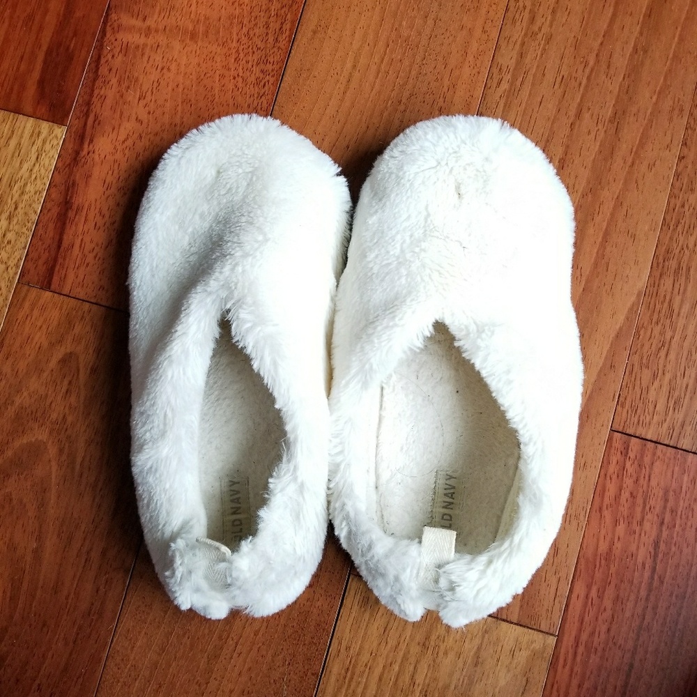 Plush White Slippers