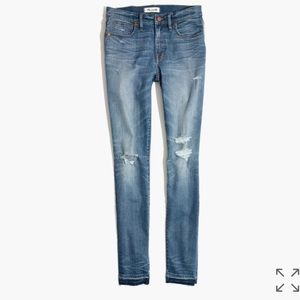 9" high rise skinny madewell jeans