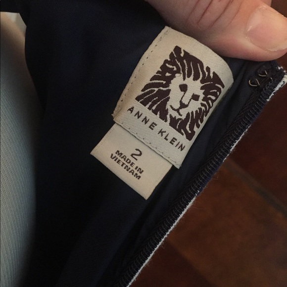 Anne Klein navy print sheath dress - Picture 4 of 5