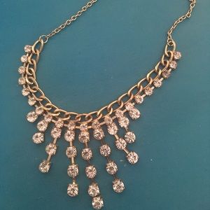 Gold dripping with jewels necklace