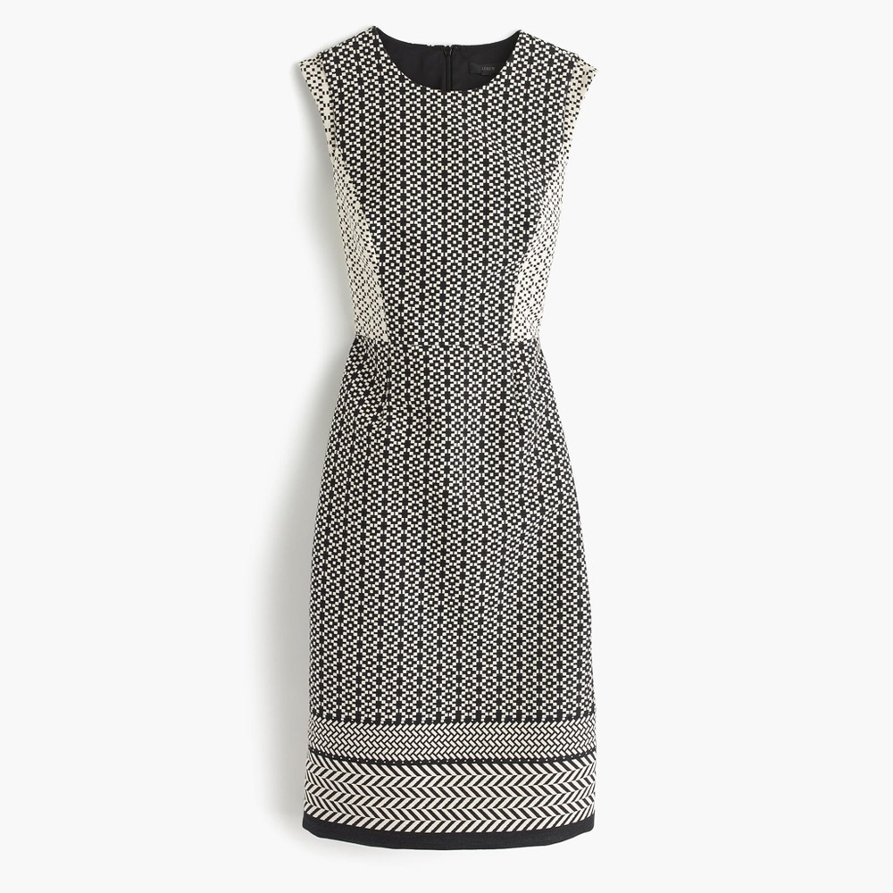 J Crew paneled geometric dress