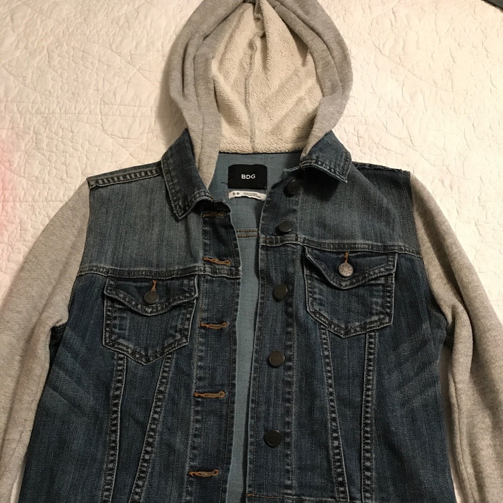 Soft jean jacket sweatshirt