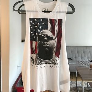 Biggie smalls print muscle shirt