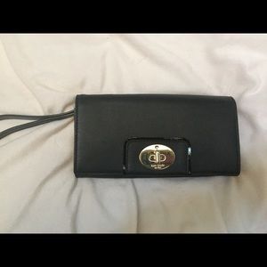 Kate Spade black wristlet clutch wallet