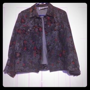 Denim Floral Jacket