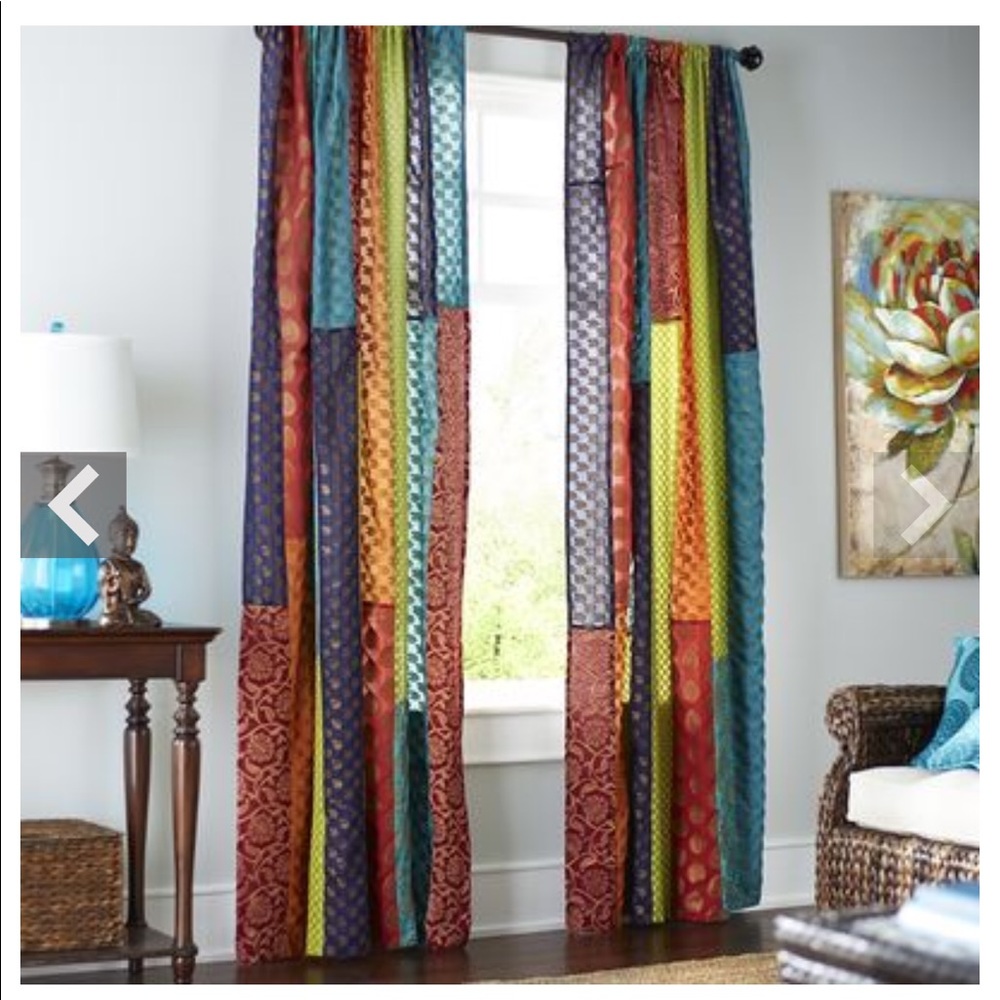 Pier 1 Indian patchwork curtain