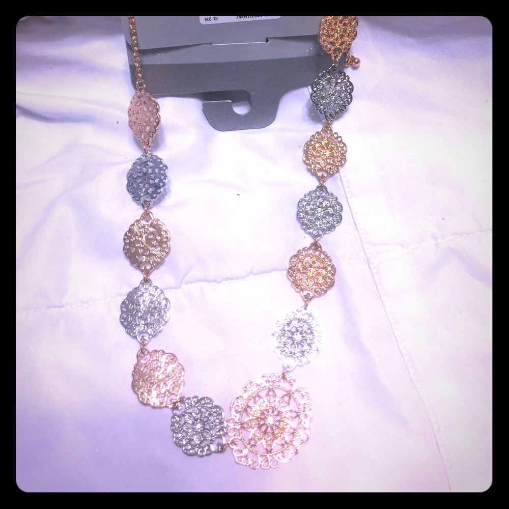 Rose Gold & Silver Hannah Brilliance Necklace