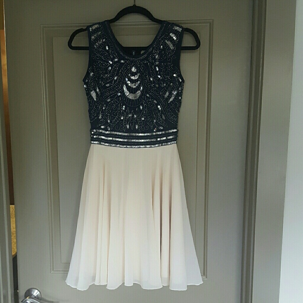 Lace & Beads formal dress with beads and sequins