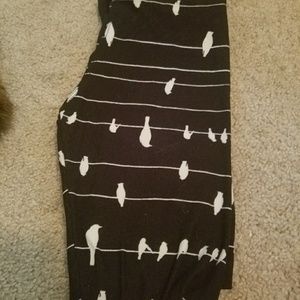 Lularoe UNICORN leggings Birds on a Wire